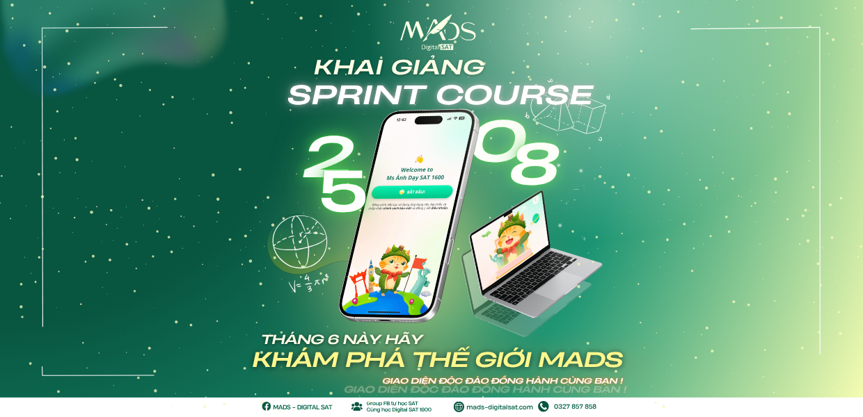 THÔNG BÁO KHAI GIẢNG KHÓA SPRINT COURSE – SC2508