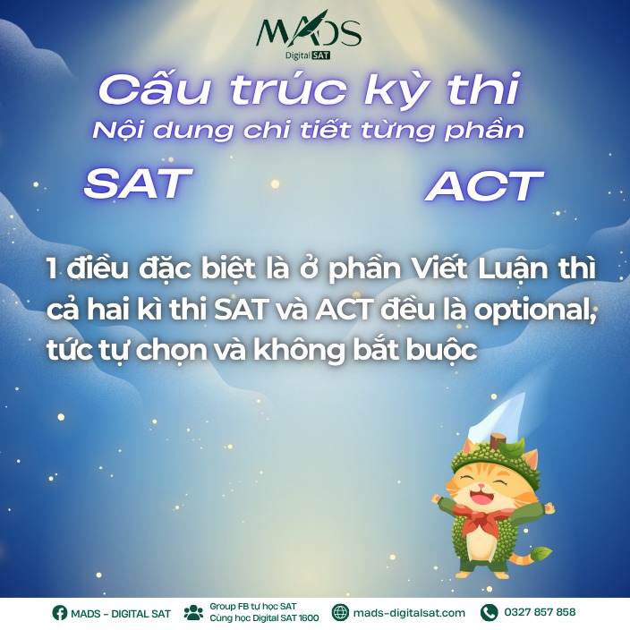 ‼️ Dạo gần đây có lẽ các chứng chỉ quốc tế như IELTS, TOEFL, SAT (ngày nay là Digital SAT), ACT,… đã dần xuất hiện nhiều hơn và trở nên phổ biến hơn bao giờ hết…..